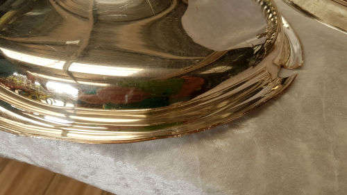 Silver Plated Tureen EM-ESS Silver Plated on Brass Lid has a small bend 240x400x330mm