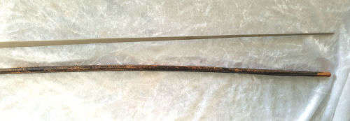 1800's Victorian Walking stick Sword with Leather Sheath - Horse Head White Metal Handle 730mm