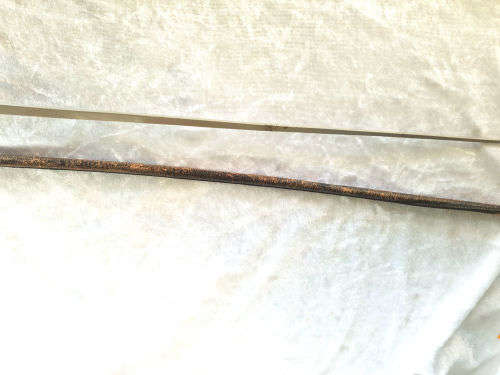 1800's Victorian Walking stick Sword with Leather Sheath - Horse Head White Metal Handle 730mm
