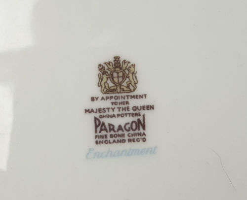 Vintage Paragon ENCHANTMENT Cake Plate  By Appointment to The Queen  267x239mmmm