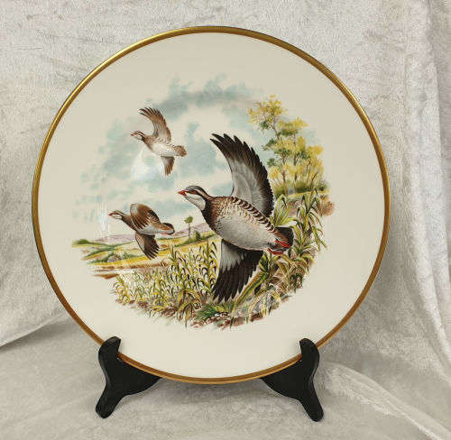 Collectable Royal Chelsea Bone China Birds of the Countryside Plate "Red Legged PARTRIDGE"  276mm
