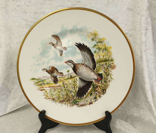 Collectable Royal Chelsea Bone China Birds of the Countryside Plate "Red Legged PARTRIDGE"  276mm