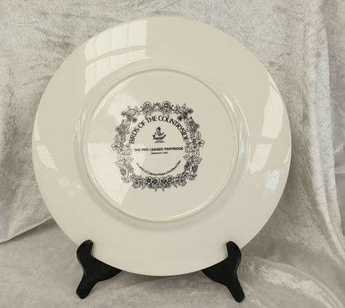 Collectable Royal Chelsea Bone China Birds of the Countryside Plate "Red Legged PARTRIDGE"  276mm