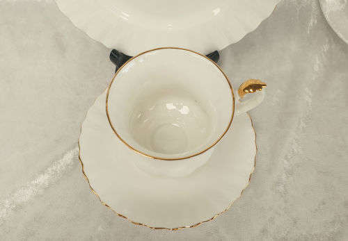 Vintage Royal Albert Val D'Or Coffee Trio (Cup 67x93x75mm )Bone China England- (9 available) as new