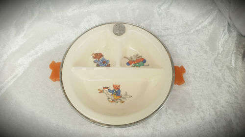 Vintage 1950s Majestic Baby Food Dish Warmer and Server with -- Made in the USA 55x226x210mm