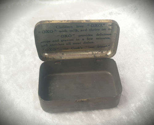 Vintage Rare Collectable OXO Cube Tin By appointment to late King George VI 1950's