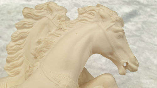 Roman Horse and Chariot -stamped A.H Arta Fina made of Resin 220x238x90mm