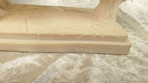 Roman Horse and Chariot -stamped A.H Arta Fina made of Resin 220x238x90mm