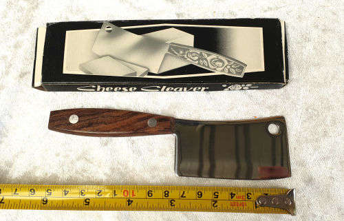 Stainless Steel Cheese Cleaver made in Japan - Unused - Boxed