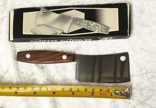 Stainless Steel Cheese Cleaver made in Japan - Unused - Boxed