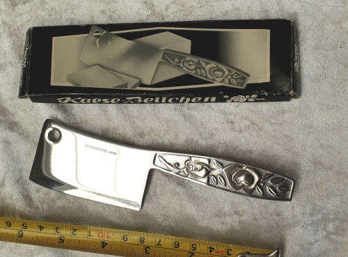 Stainless Steel Cheese Cleaver made in Japan - Unused - Boxed
