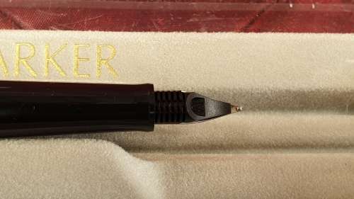 Vintage Parker set -Fountain Pen and Medium BallPoint pen -Unused in case-Ink still ok