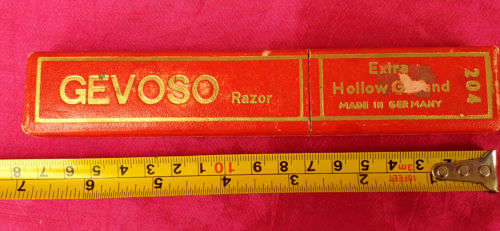 Rare Vintage GEVOSA 204 Razor Extra Hollow Ground Made in Solingen Germany -never been Used still in