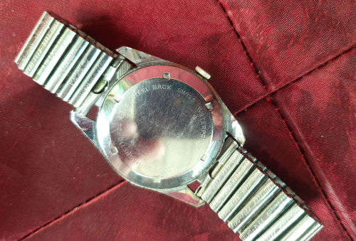 Vintage Rotary incabloc Swiss 17 Jewels Mens watch - working German strap