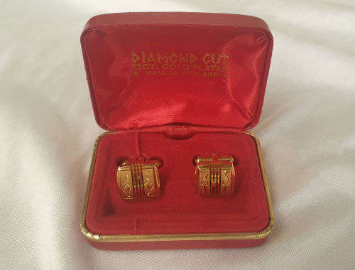 22kt Gold Plated Cufflinks in Box