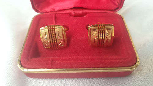 22kt Gold Plated Cufflinks in Box