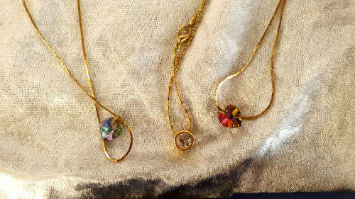 3 pc Swarovski Crystal Jewelry set - 2 x Necklaces and a Bracelet -Boxed