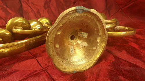 Brass adjustable Candelabra made in Israel 235x340x100mm