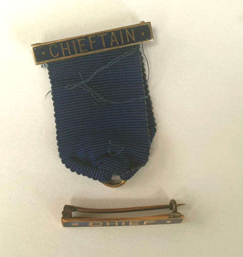 Vintage scottish Chief and Chieftan Pin Badges