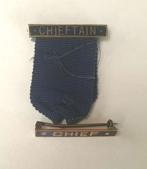 Vintage scottish Chief and Chieftan Pin Badges