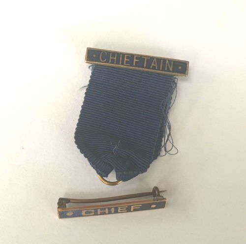 Vintage scottish Chief and Chieftan Pin Badges