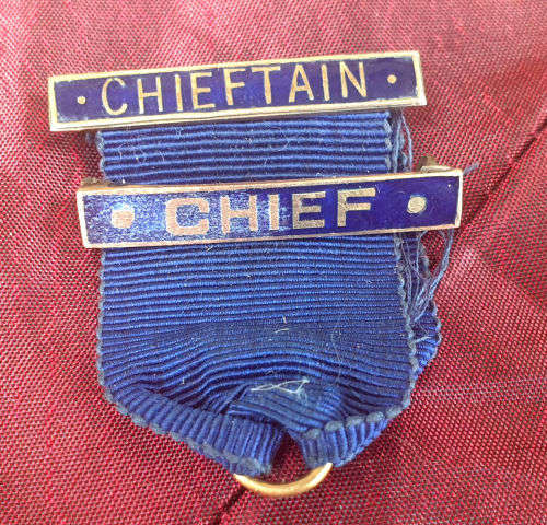 Vintage scottish Chief and Chieftan Pin Badges