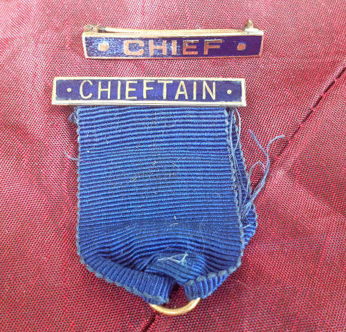 Vintage scottish Chief and Chieftan Pin Badges