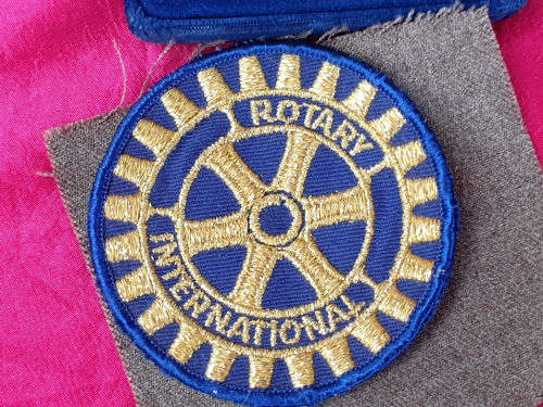 Rotary International Paul Harris Fellow medal In Case ,Pair of cufflinks Pins and badges