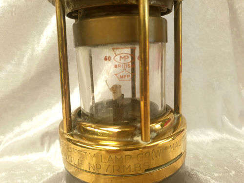 Vintage VICTOR KENT WOLF Safety Mining Lamp Great condition Glass intact 293mm