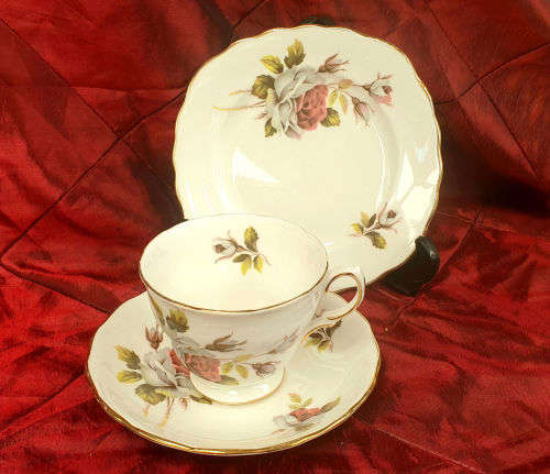 1950's ROYAL VALE Pat no 8220 bone china TRIO Ridgeway Potteries England - 5 available