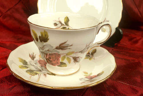1950's ROYAL VALE Pat no 8220 bone china TRIO Ridgeway Potteries England - 5 available