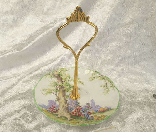 Vintage Royal Albert "Greenwood tree" Saucer converted into a sweet tray 115mm