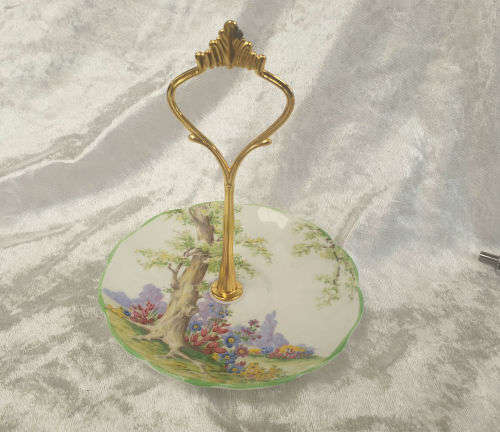 Vintage Royal Albert "Greenwood tree" Saucer converted into a sweet tray 115mm