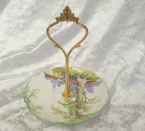 Vintage Royal Albert "Greenwood tree" Saucer converted into a sweet tray 115mm
