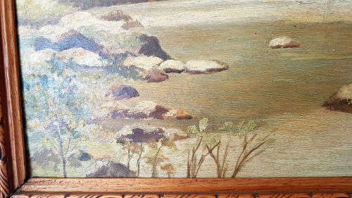 Original 1954 Framed Reg Pennington painting oil on board 570x440x50mm