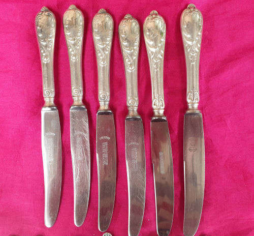 Rare !!! Vintage 30 pc High Quality Solingen Germany Cutlery with same pattern from 3 silversmiths
