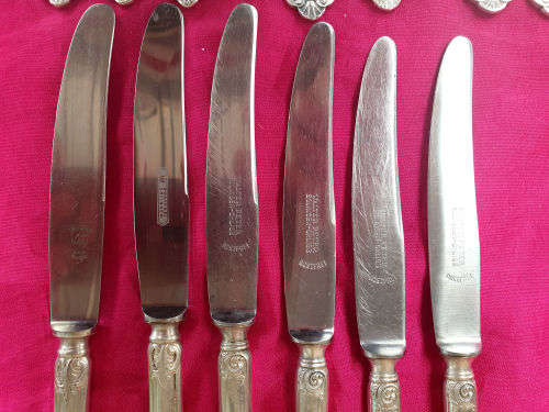 Rare !!! Vintage 30 pc High Quality Solingen Germany Cutlery with same pattern from 3 silversmiths
