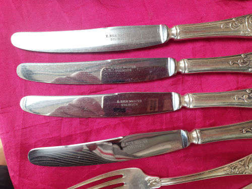Rare !!! Vintage 30 pc High Quality Solingen Germany Cutlery with same pattern from 3 silversmiths