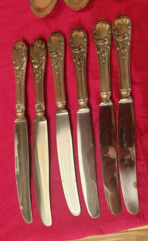 Rare !!! Vintage 30 pc High Quality Solingen Germany Cutlery with same pattern from 3 silversmiths