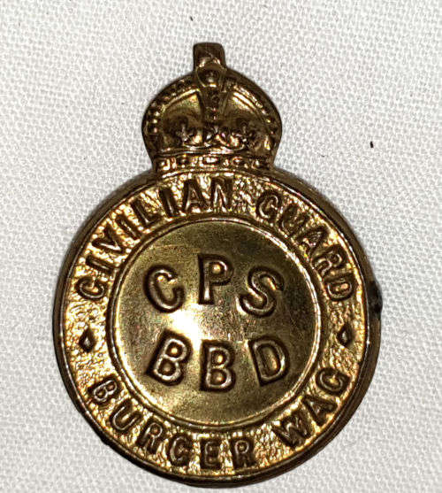SA Army - WW2 Civilian Guard badge - Burgerwag