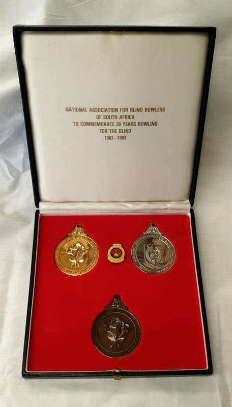 1983 Medal set National Association for Blind Bowlers to commemmorate 20 years 1963-1983