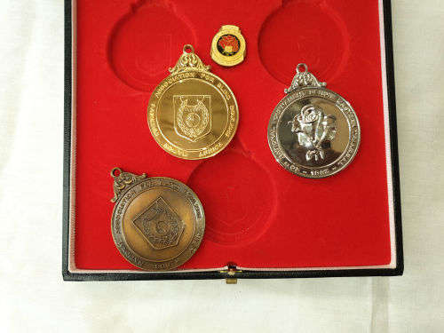 1983 Medal set National Association for Blind Bowlers to commemmorate 20 years 1963-1983