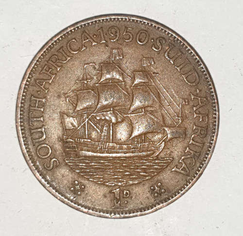 1950 - 1 PENNY - (1D) - UNION OF SOUTH AFRICA -George VI SOUTH AFRICA - SUID AFRIKA