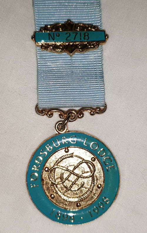 Masonic Centenary Jewel -Fordsburg Lodge 1989-1999 No 2718