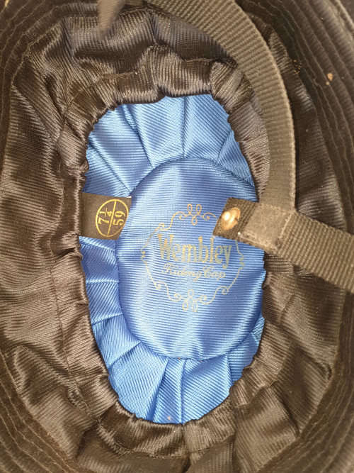 Wembley Horse Riding Helmet - Velvet finish -59cm, 7 1/4 inch Great condition