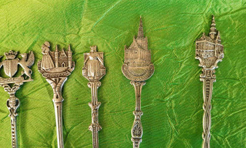 7 Different Vintage Silver Plated Collectable Dutch (Holland) Spoons
