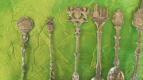 7 Different Vintage Silver Plated Collectable Dutch (Holland) Spoons