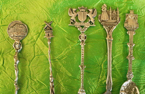 7 Different Vintage Silver Plated Collectable Dutch (Holland) Spoons