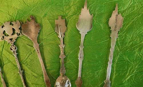 7 Different Vintage Silver Plated Collectable Dutch (Holland) Spoons