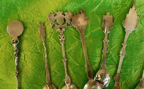 7 Different Vintage Silver Plated Collectable Dutch (Holland) Spoons